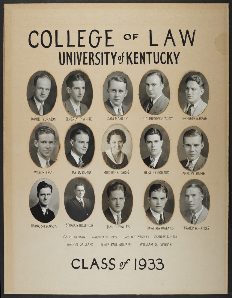 College of Law Class of 1933